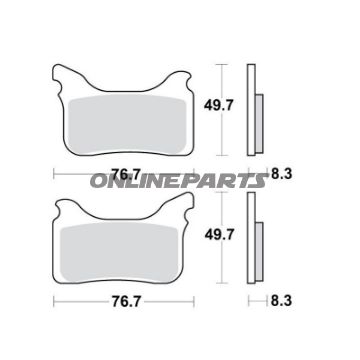 Bremseklods Sinter TRQ TRW Alternativ: 7321542