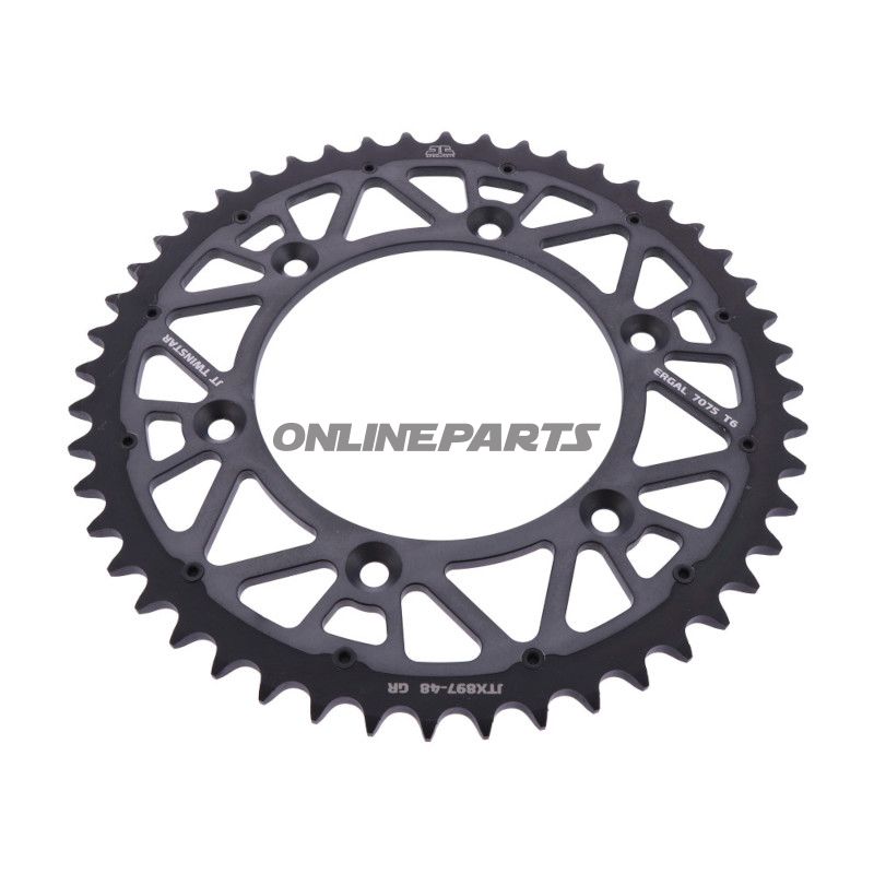 Kettenrad Twinstar 48Z Teilung 520 grau JT Innendurchmesser 125 Lochkreis 150