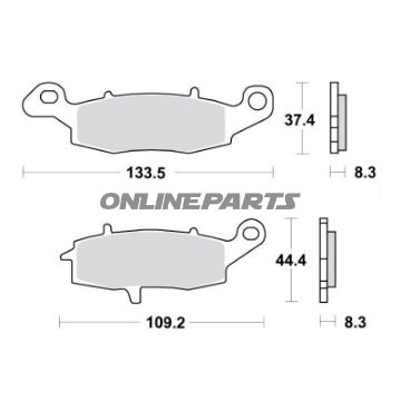 Bremsklotz Sinter TRQ TRW Alternative: 7321755