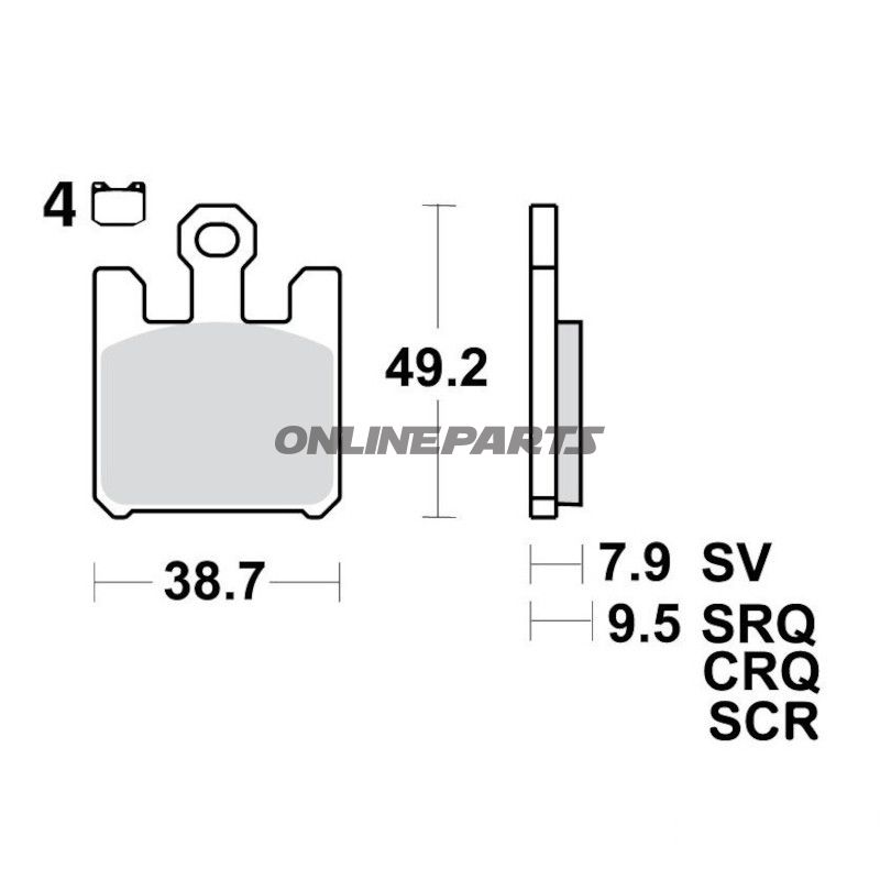 Bremseklods Sinter TRQ TRW Alternativ: 7321524