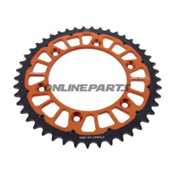 Kettenrad Twinstar 45Z Teilung 520 orange JT Innendurchmesser 125 Lochkreis 150