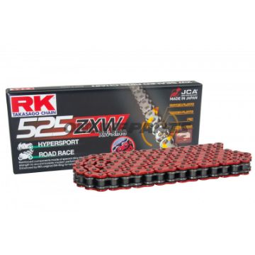 RK XW-ringkæde rød 525 ZXW/116 Kæde åben med Nietschloss