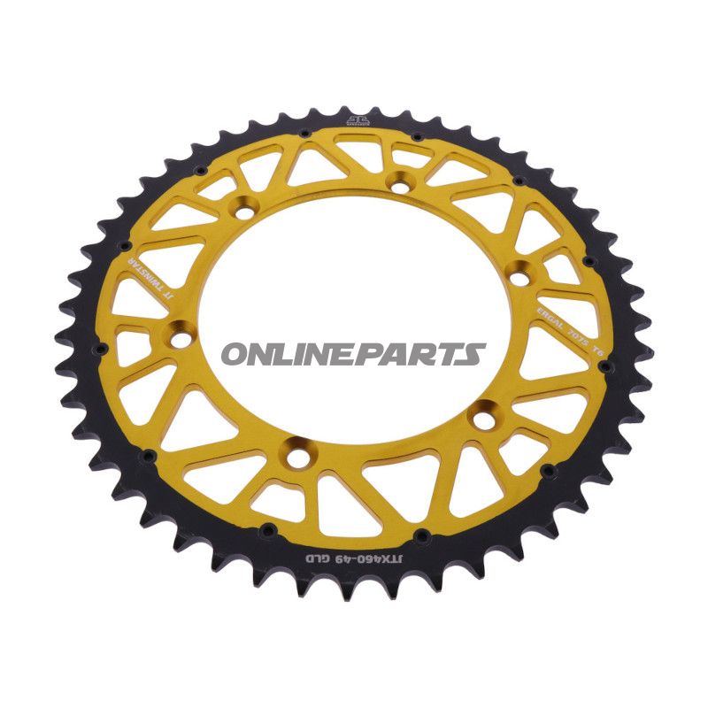 Kettenrad Twinstar 49Z Teilung 520 gold JT Innendurchmesser 134 Lochkreis 150