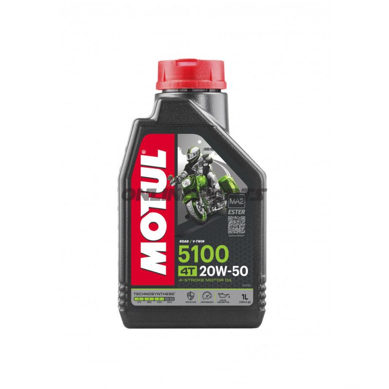 Motorolie 20W50 4T 1 liter Motul HC-Syntese 5100 Alternativ: 7140621