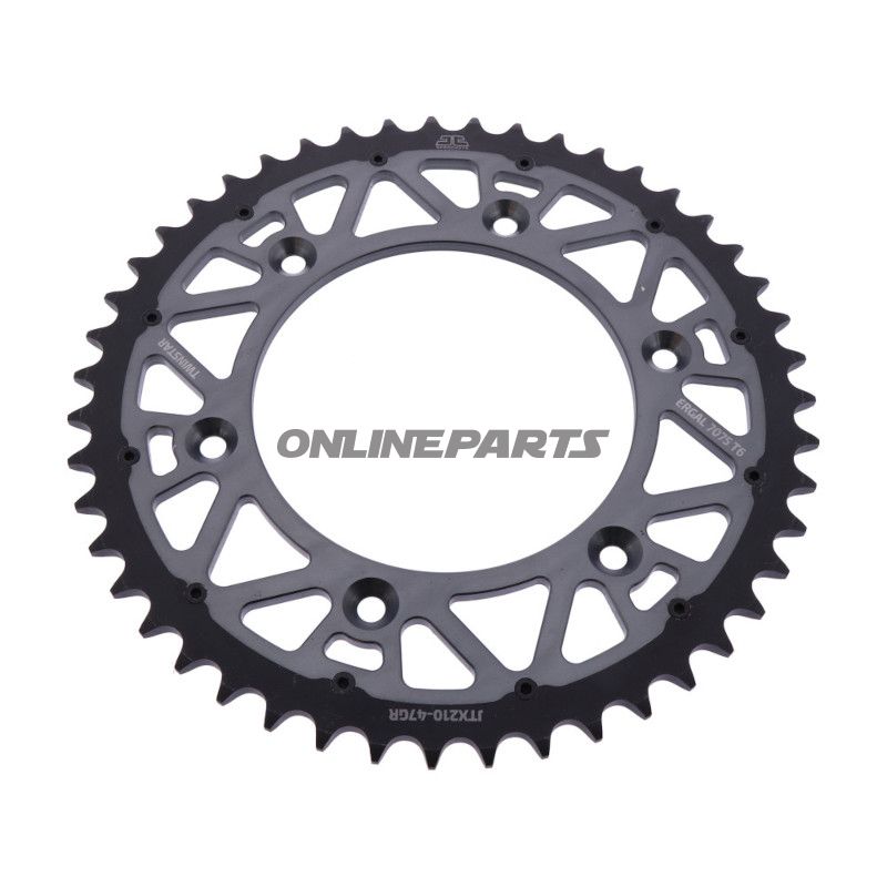 Kettenrad Twinstar 47Z Teilung 520 grau JT Innendurchmesser 125 Lochkreis 153