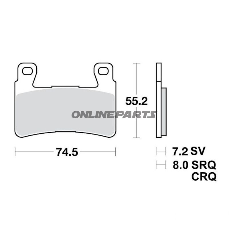 Bremsklotz Sinter TRQ TRW Alternative: 7321466