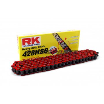 RK Standardkette rot 428 HSB/134 Kette offen mit Clipschloss