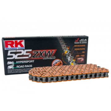 RK XW-ringkæde orange 525 ZXW/118 Kæde åben med Nietschloss