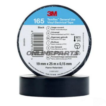 Isoleringstape 165 19 mm X 25 Meter sort Temflex 3M