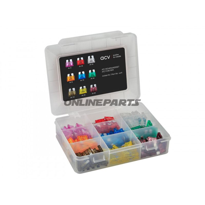 Sikringsortiment Midi 3-40A, 180 stk. ATC