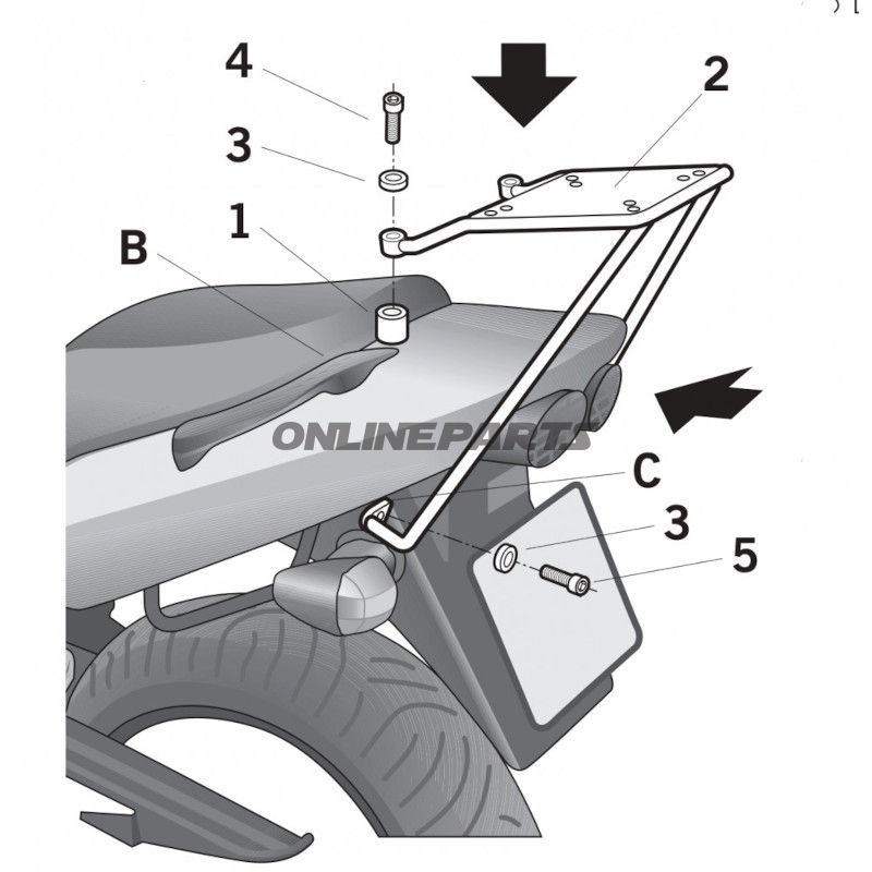 Shad Top Case Carrier