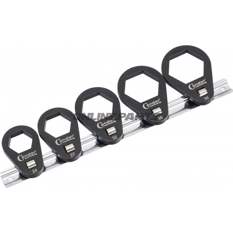 Ölfilterskævesæt 5 dele 3/8Z 6-Kant 24 38 mm