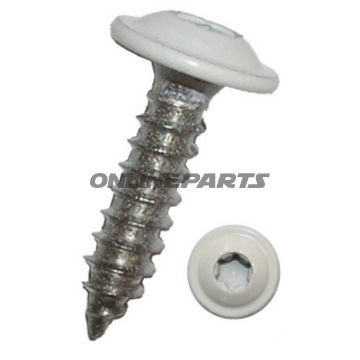 Blegskrue med flange 4,8 x 16 I-STERN hvid A2 RAL9010