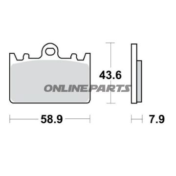 Bremseklods Sinter TRQ TRW Alternativ: 7328982