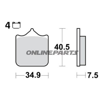 Bremseklods Sinter TRQ TRW Alternativ: 7321482