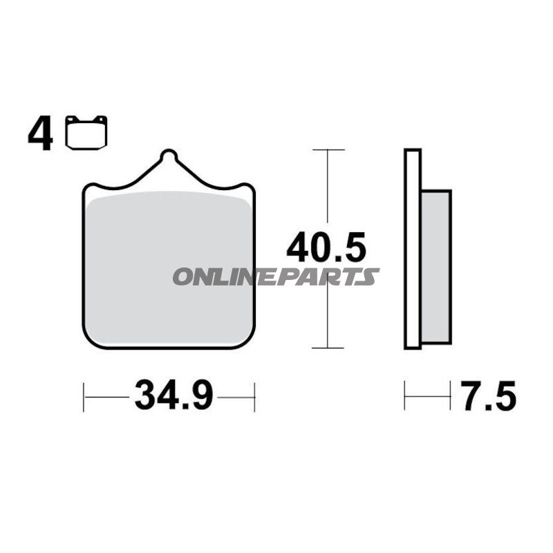 Bremseklods Sinter TRQ TRW Alternativ: 7321482