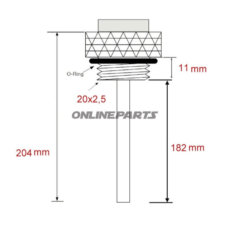 Öltemperatur Direktmesser JMP 20X2.5 mm