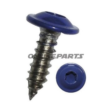 Blechskrue med flange 4,8X19 I-STERN blå A2 RAL5002