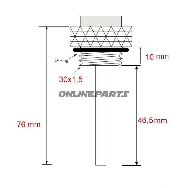 Öltemperatur Direktmesser JMP 30X1.5 mm Alternative: 7090056