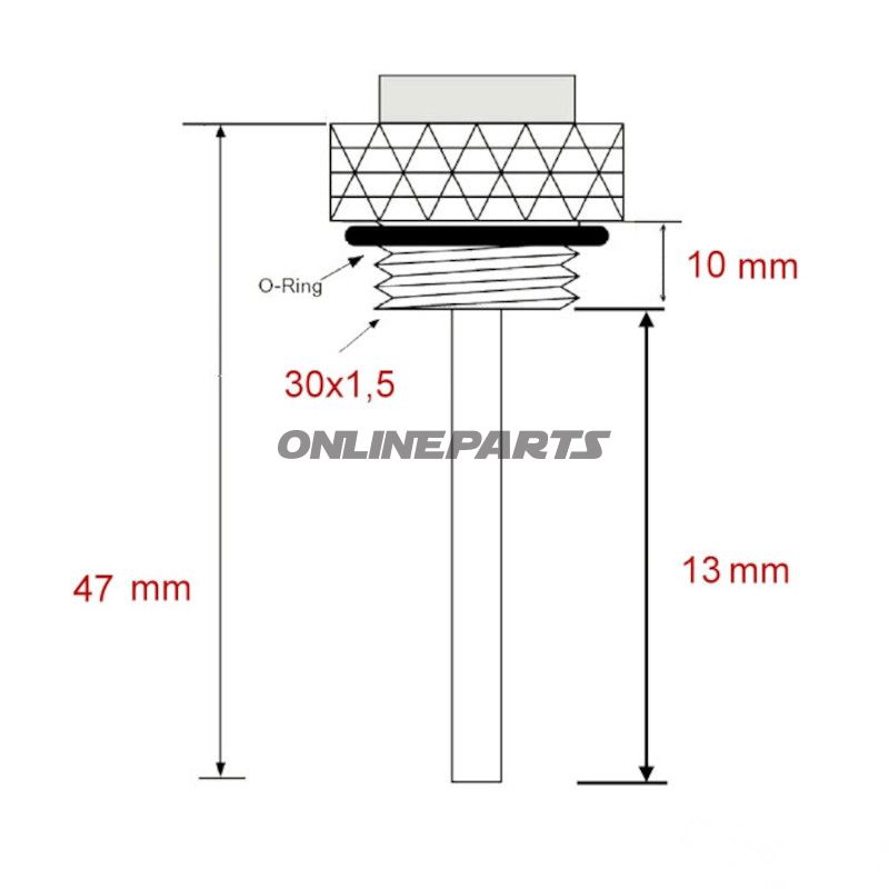 Öltemperatur Direktmesser JMP 30X1.5 mm Alternative: 7090057