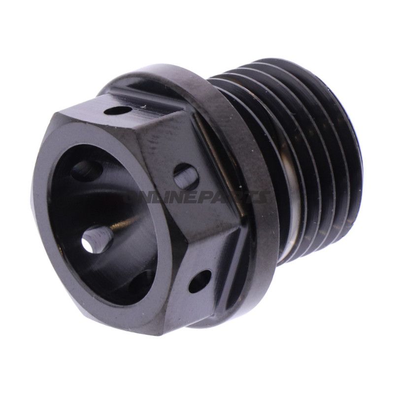 JMP Bolt M16X1.50 mm 12 mm Titan sort magnetisk olieafløbsskrue