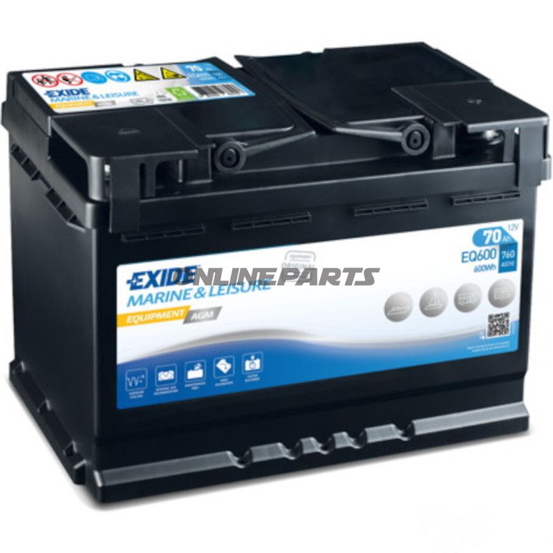 Versorgungsbatterie 12V 70AH AGM Exide Equipment