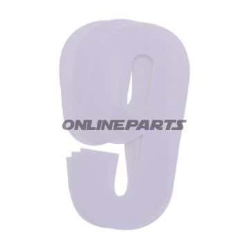 Startnumre NR.9 BlackBird Racing Indhold 3 stykker hvide 13x7 cm