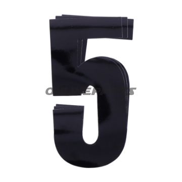 Startnummer NR.5 BlackBird Racing Indhold 3 stykker sort 13x7 cm