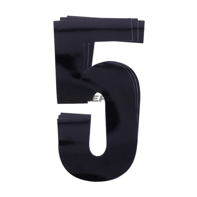 Startnummer NR.5 BlackBird Racing Indhold 3 stykker sort 13x7 cm