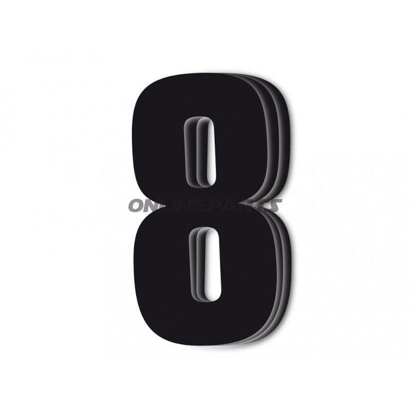Startnummer NR. 8 BlackBird Racing Indhold 3 stykker sort 16X7.5 cm