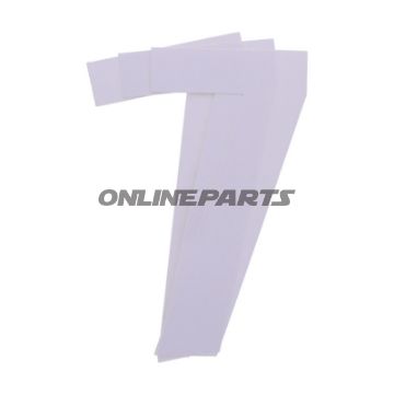 Startnummer NR.7 BlackBird Racing Indhold 3 stykker hvid 13x7 cm