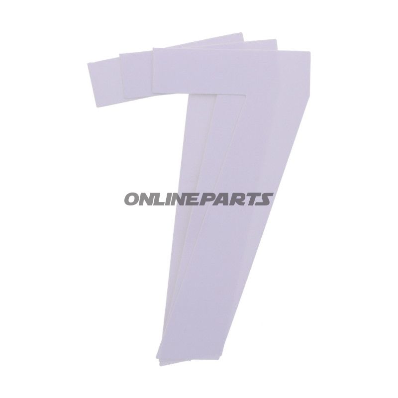 Startnummer NR.7 BlackBird Racing Indhold 3 stykker hvid 13x7 cm