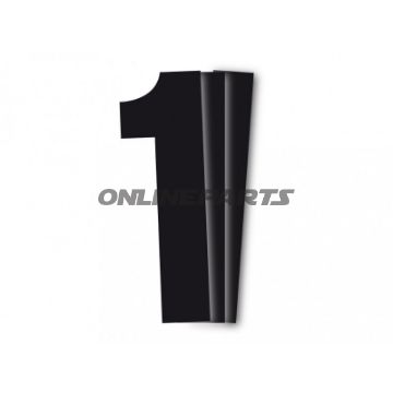 Startnummer NR.1 BlackBird Racing Indhold 3 stykker sort 13x7 cm