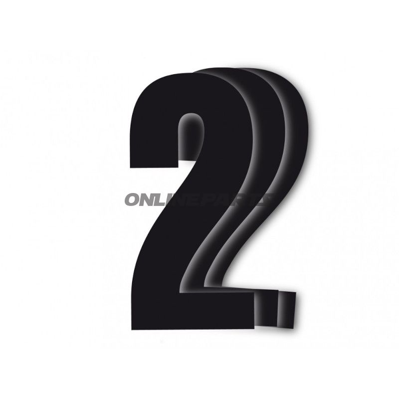 Startnummer NR.2 BlackBird Racing Indhold 3 stykker sort 13x7 cm