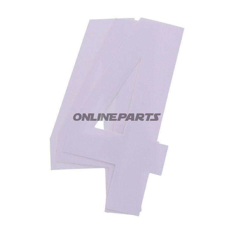 Startnummer NR.4 BlackBird Racing Indhold 3 stykker hvide 13x7 cm