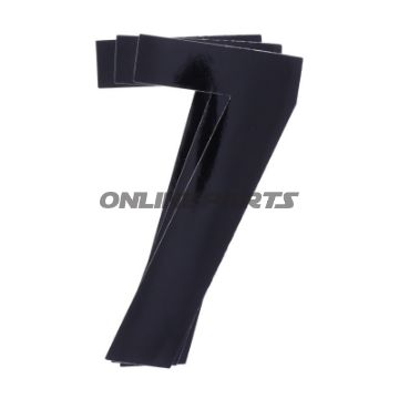 Startnummer NR.7 BlackBird Racing Indhold 3 stykker sort 13x7 cm