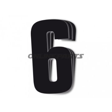 Startnummer NR.6 BlackBird Racing Indhold 3 stykker sort 16X7.5 cm