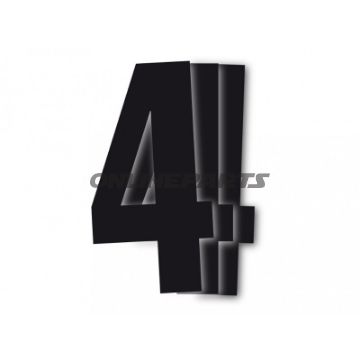 Startnummer NR.4 BlackBird Racing Indhold 3 stykker sort 13x7 cm