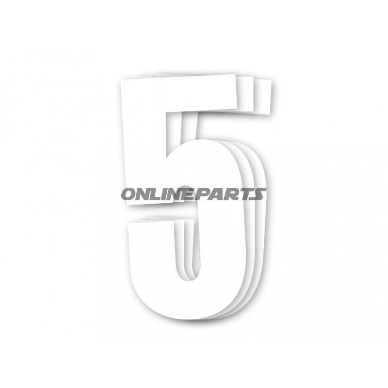 Startnummer NR.5 BlackBird Racing Indhold 3 stykker hvide 13x7 cm