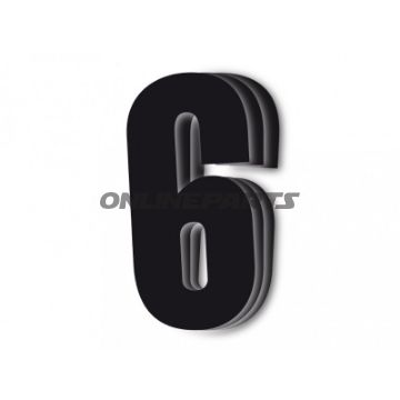 Startnummer NR.6 BlackBird Racing Indhold 3 stykker sort 13x7 cm