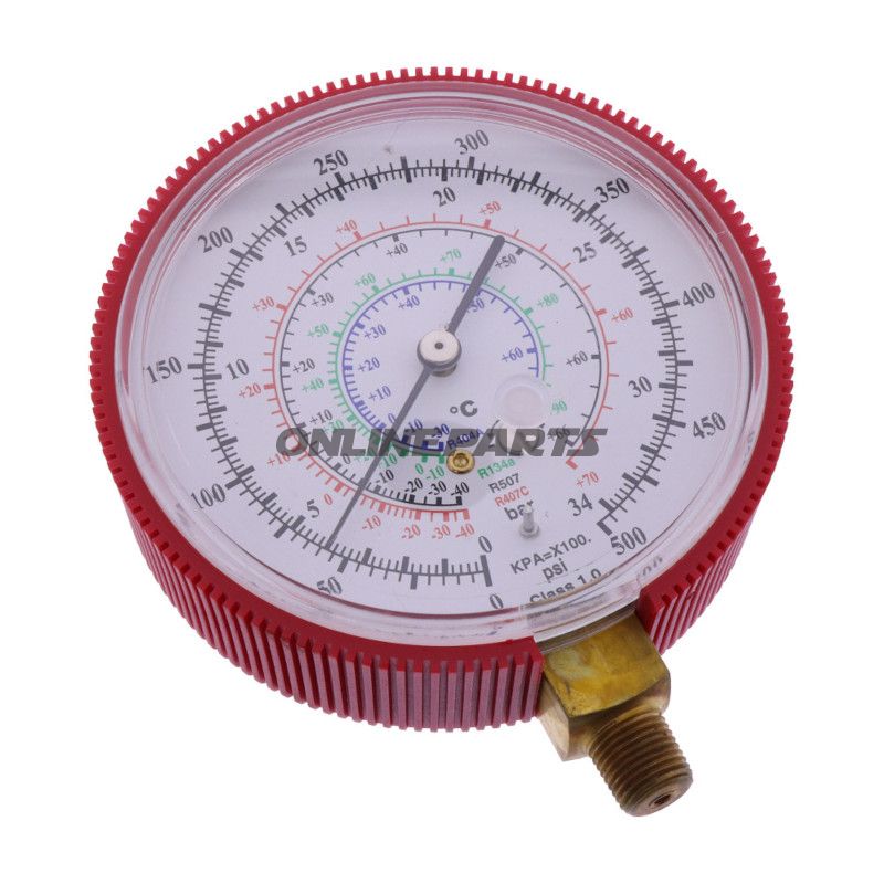 Manometer til test sæt Klima 80 mm. 34 bar