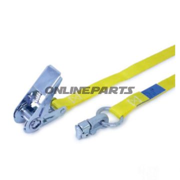 Zurrgurt 25 mm / 0,5 + 4,5 meter med ratchet + luftlinje gul
