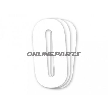 Startnumre NR.0 BlackBird Racing Indhold 3 stykker hvide 13x7 cm