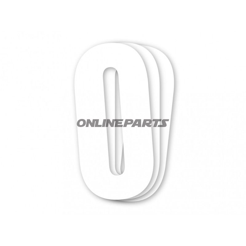 Startnumre NR.0 BlackBird Racing Indhold 3 stykker hvide 13x7 cm