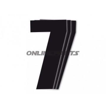 Startnummer NR.7 BlackBird Racing Indhold 3 stykker sort 16X7.5 cm