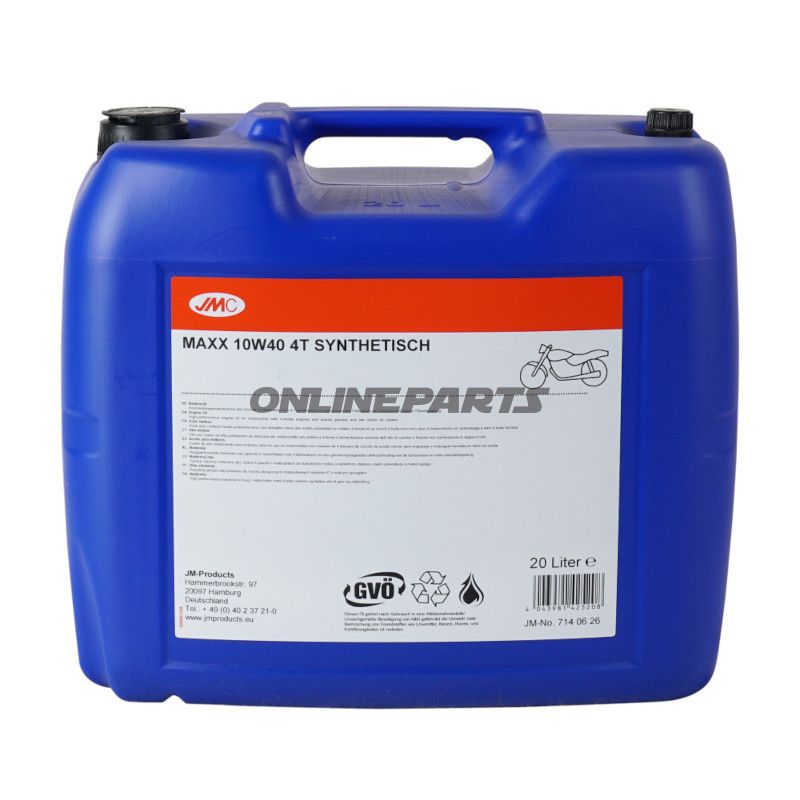 Motoröl 10W40 4T 20 Liter JMC Maxx synthetisch