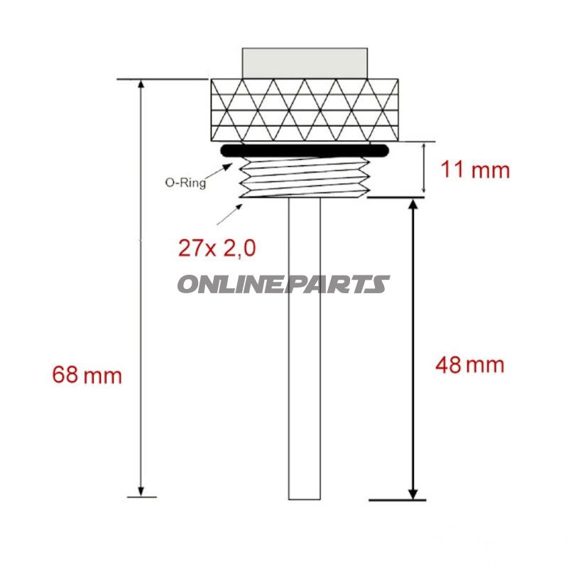 Öltemperatur Direktmesser JMP 27X2 mm Alternative: 7090060