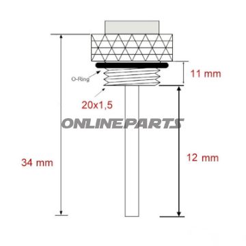 Öltemperatur Direktmesser JMP 20X1.5 mm Alternative: 7090076