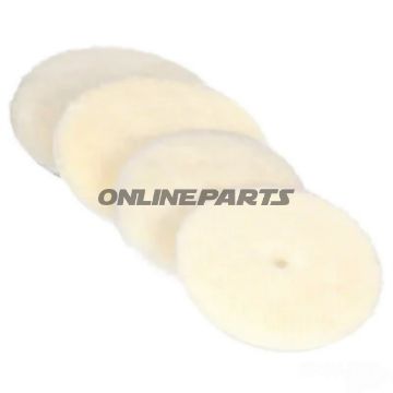 Polerpude 130 mm 2 stykker M POLERKLUD grov hvid