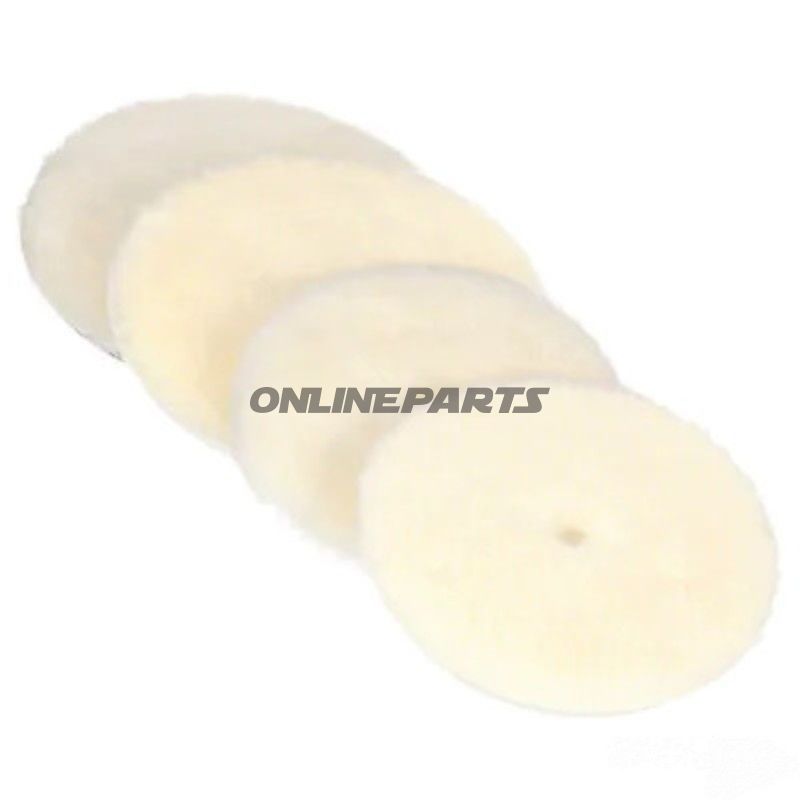 Polerpude 130 mm 2 stykker M POLERKLUD grov hvid